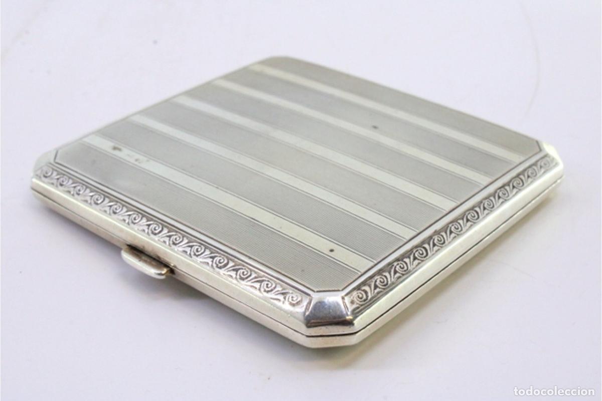 Antig&uuml;edades: Caja de cigarrillos, en plata - Foto 3