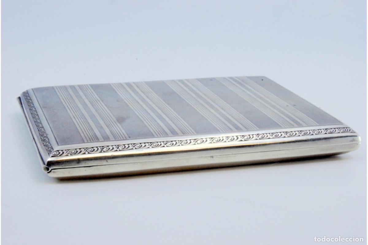 Antig&uuml;edades: Caja de cigarrillos, en plata - Foto 3