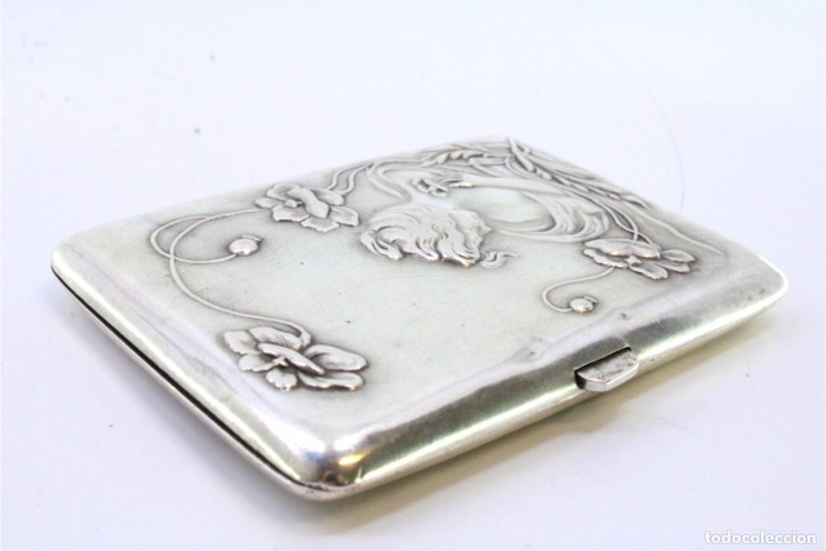Antig&uuml;edades: Caja de cigarrillos, en plata - Foto 4