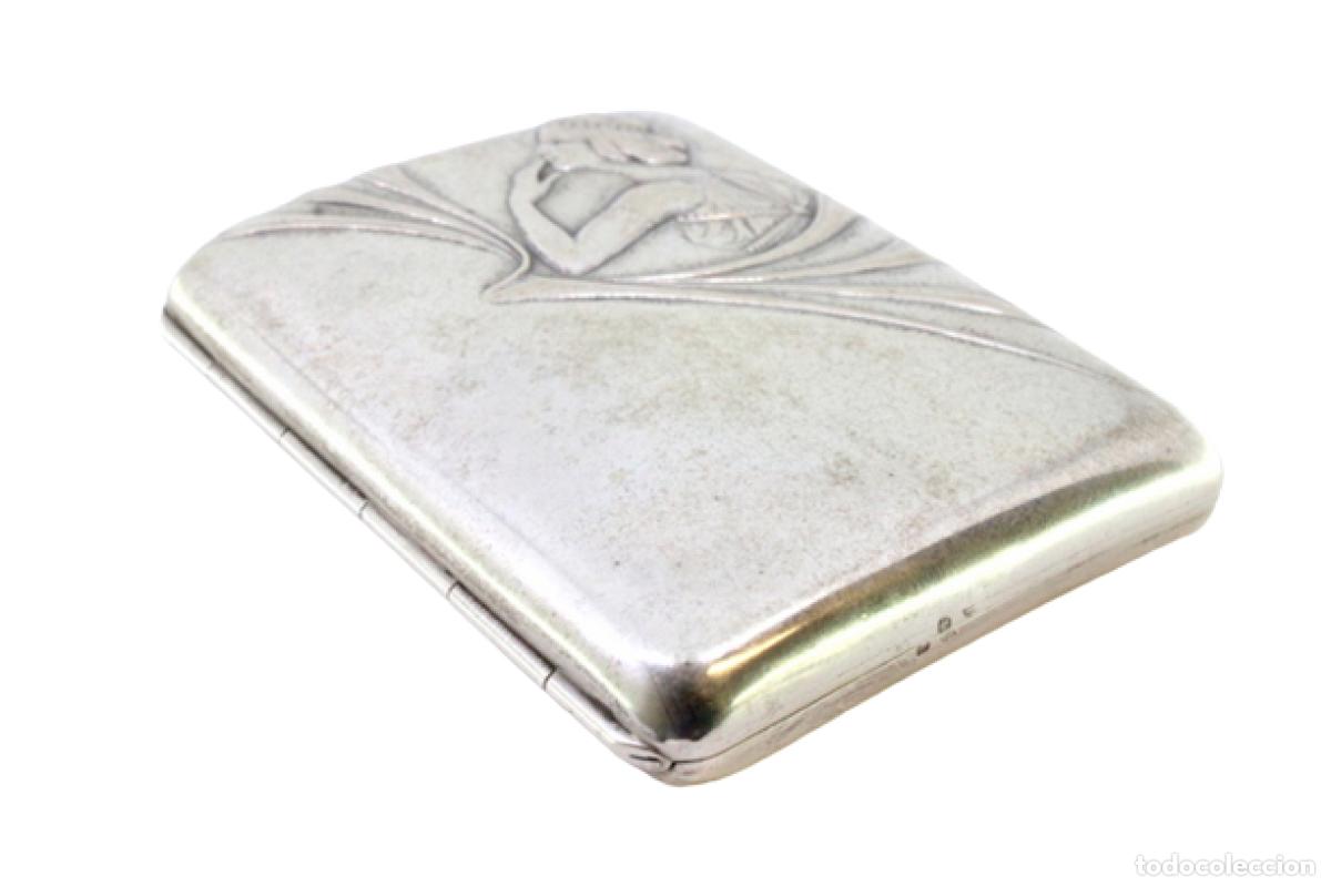 Antig&uuml;edades: Caja de cigarrillos, en plata - Foto 1