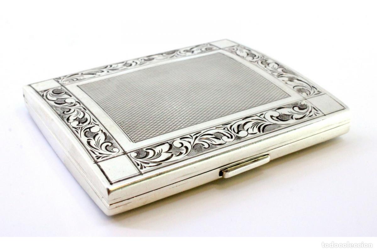 Antig&uuml;edades: Caja de cigarrillos, en plata - Foto 2