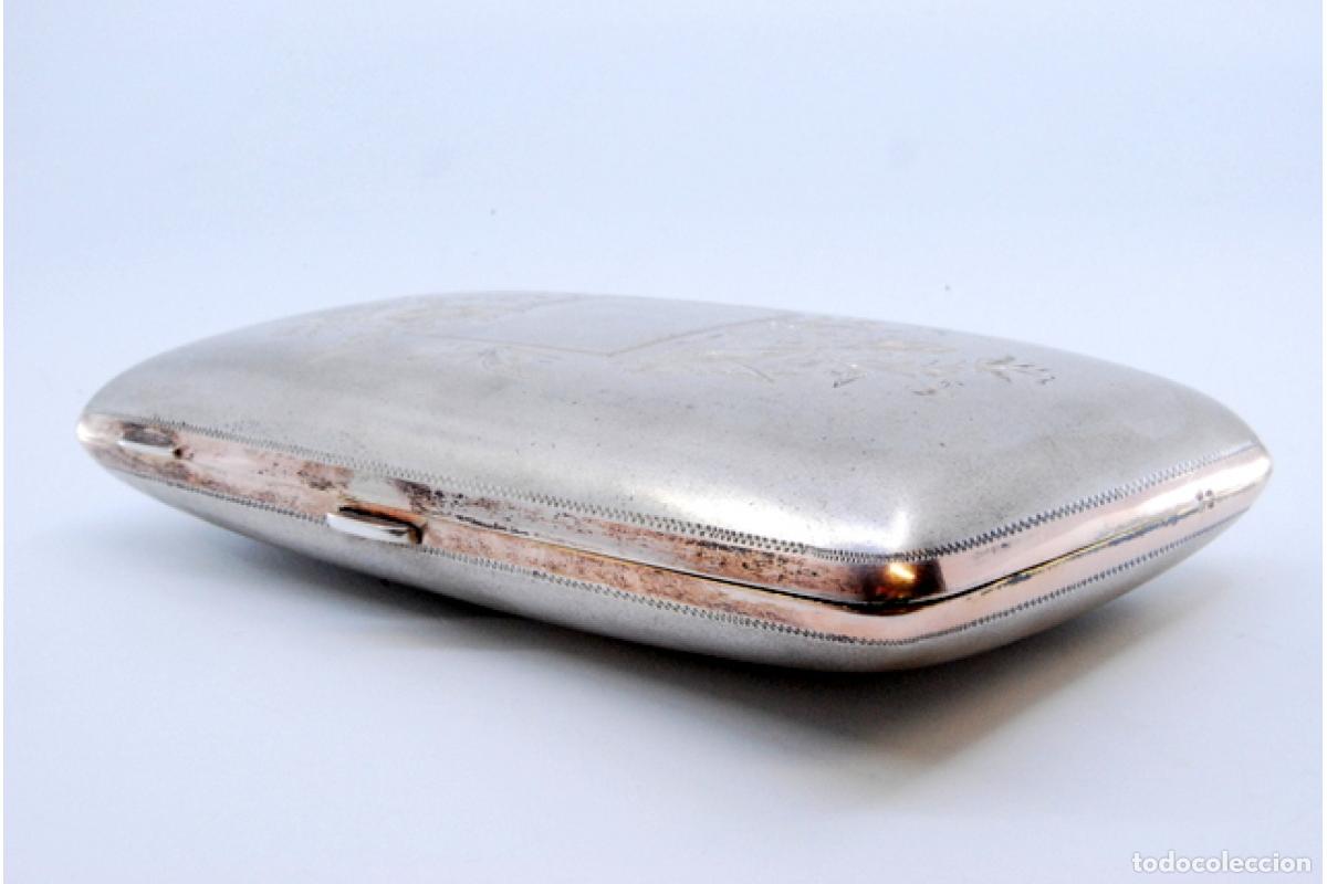 Antig&uuml;edades: Caja de cigarrillos, en plata - Foto 2