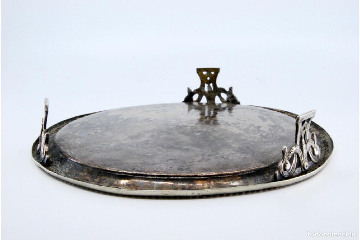 Antig&uuml;edades: Bandeja de plata (con patas) - Foto 4