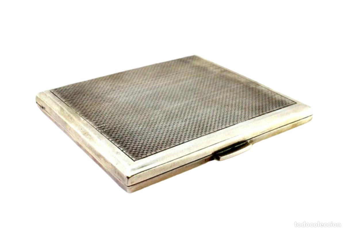 Antiquit&auml;ten: Caja de cigarrillos, en plata