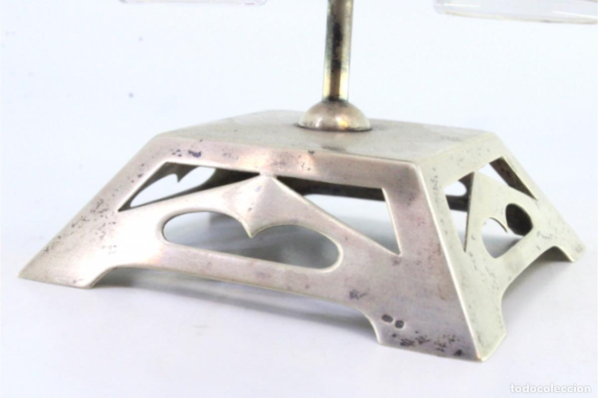Antig&uuml;edades: Juego de vinagreras de plata - Foto 3
