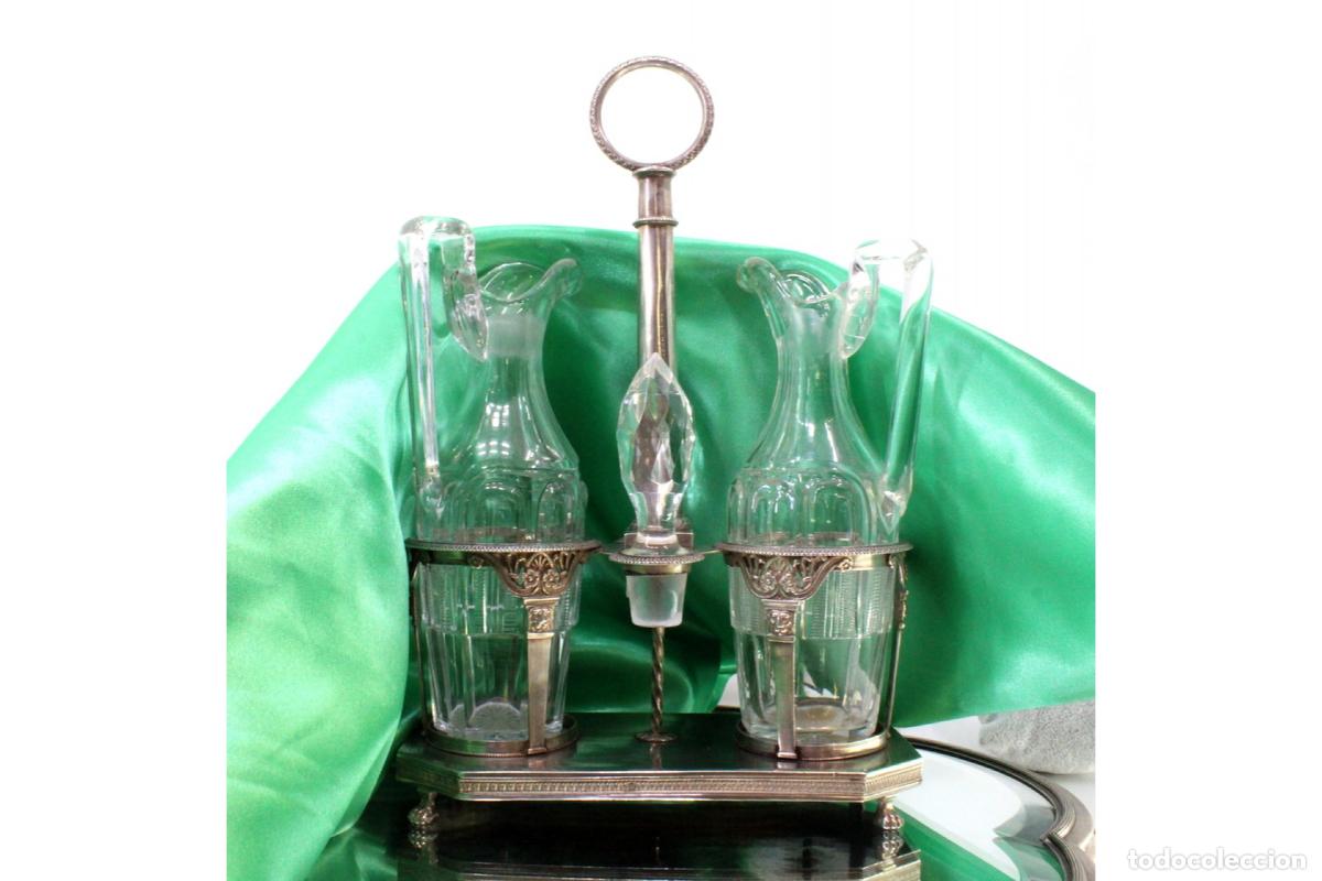 Antig&uuml;edades: Juego de vinagreras de plata - Foto 4