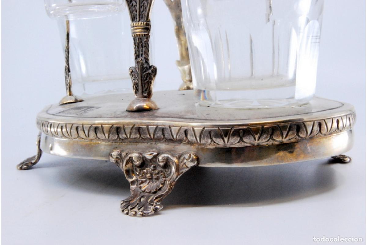Antig&uuml;edades: Juego de vinagreras de plata - Foto 8