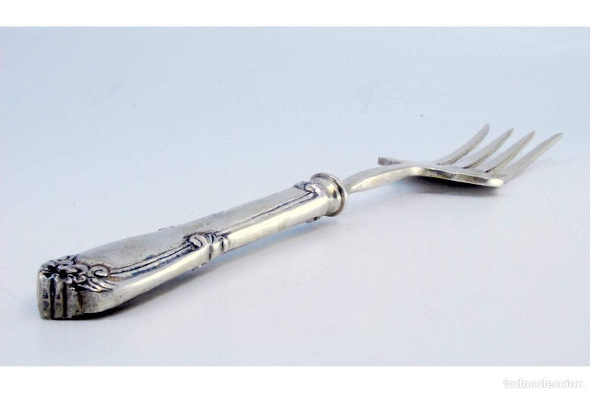 Antig&uuml;edades: Tenedor de plata para servir pescado - Foto 4