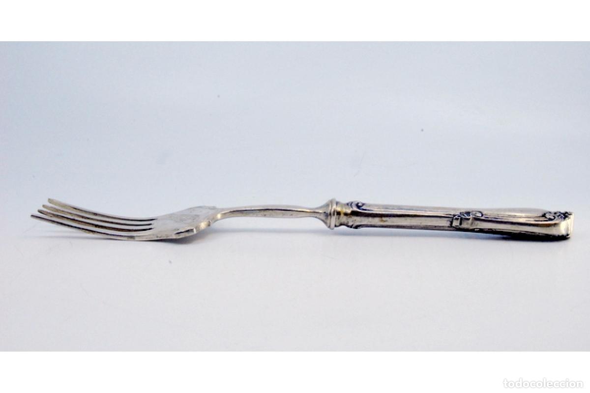 Antig&uuml;edades: Tenedor de plata para servir pescado - Foto 8