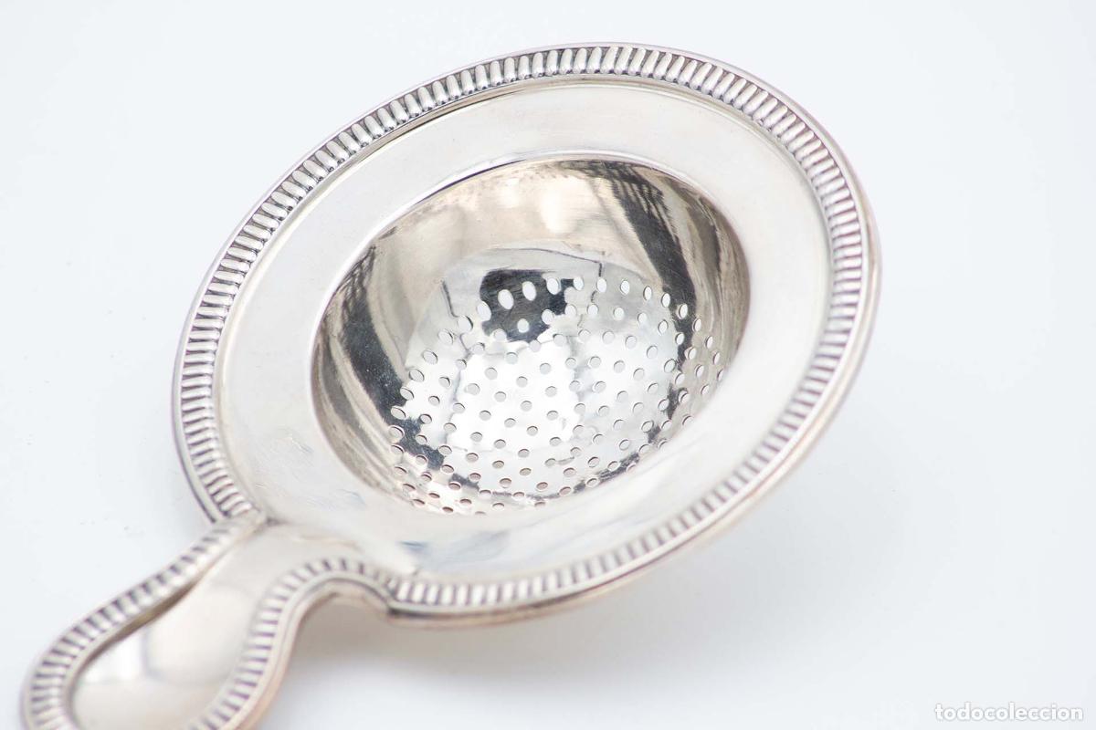 Antig&uuml;edades: Colador de t&eacute;, en plata - Foto 2