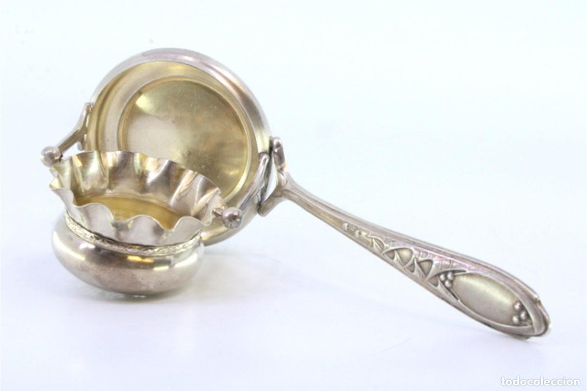 Antig&uuml;edades: Colador de t&eacute;, en plata - Foto 2