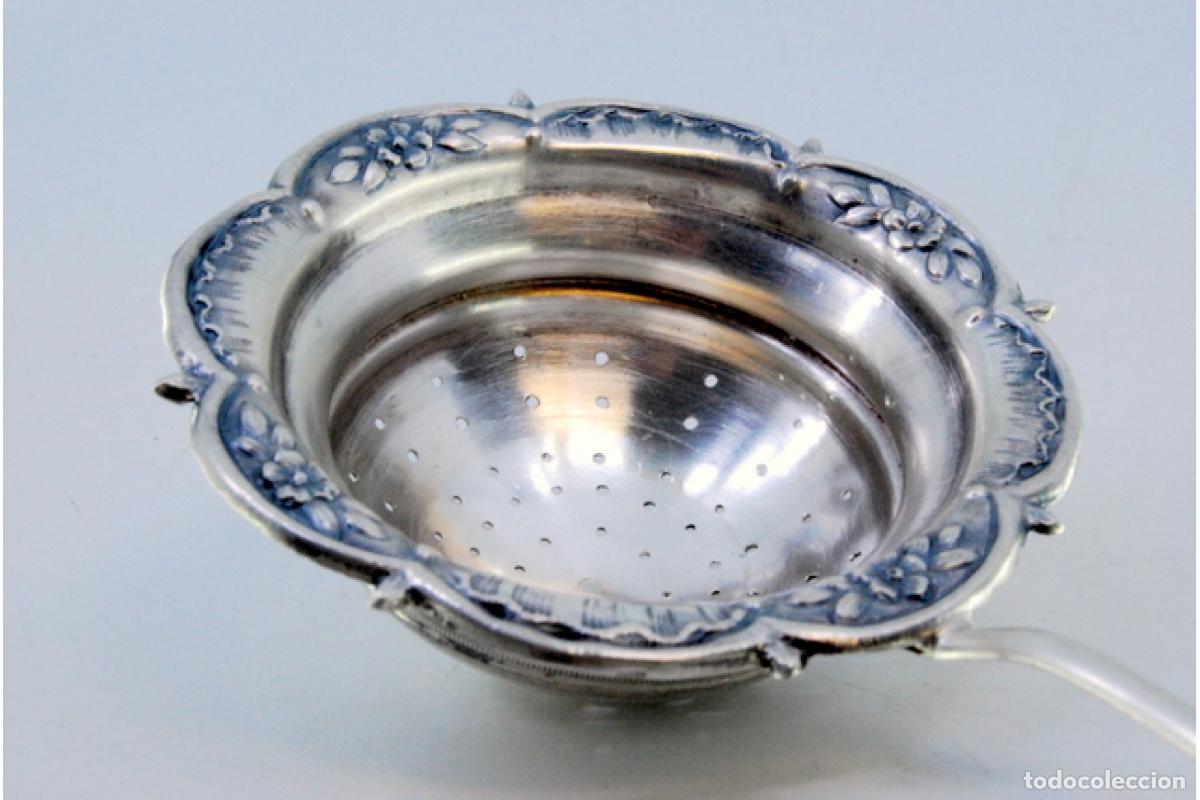 Antig&uuml;edades: Colador de t&eacute;, en plata - Foto 7