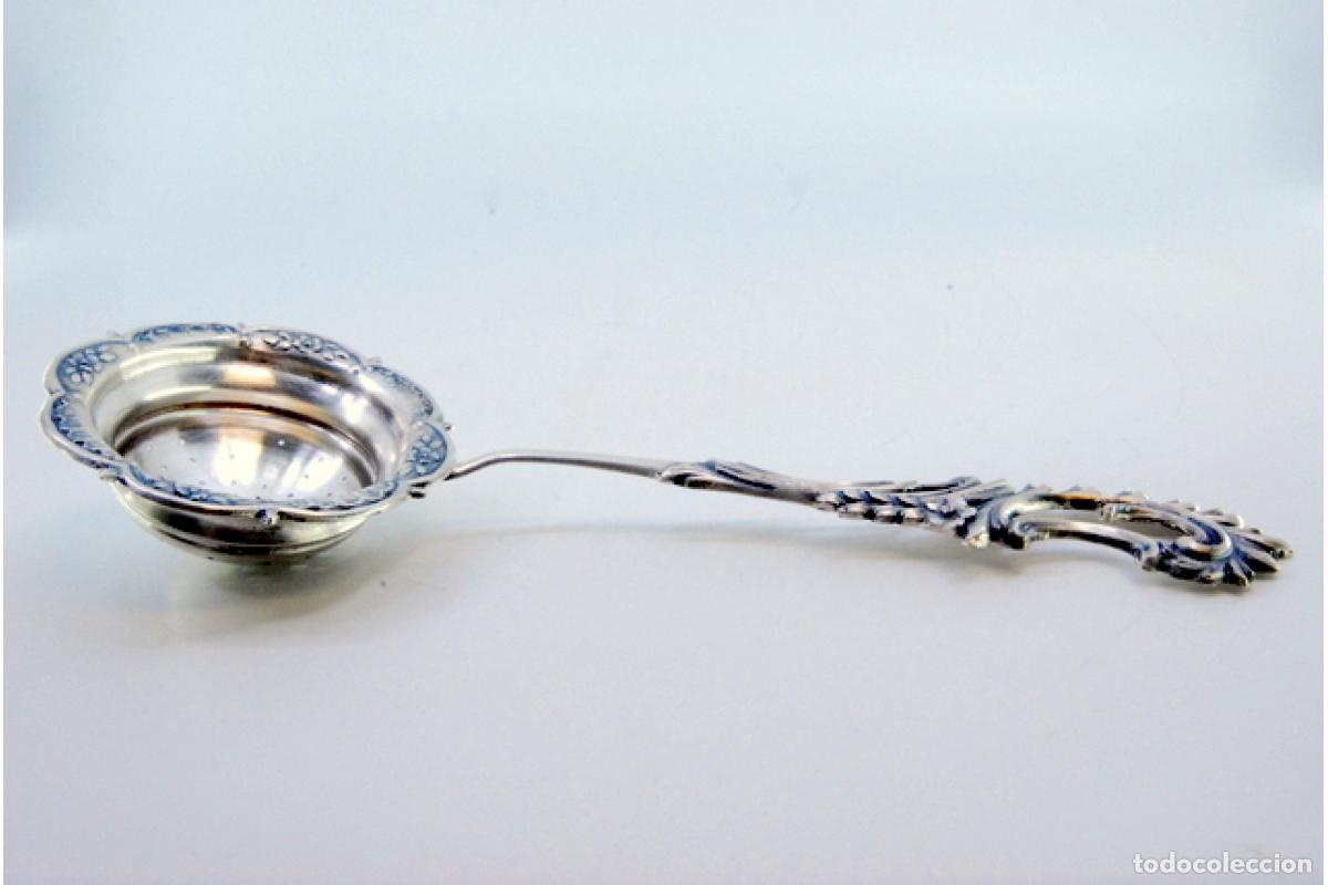 Antig&uuml;edades: Colador de t&eacute;, en plata - Foto 8