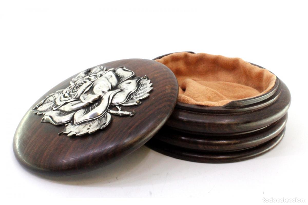 Antig&uuml;edades: Joyero, hecho de madera y plata. - Foto 2