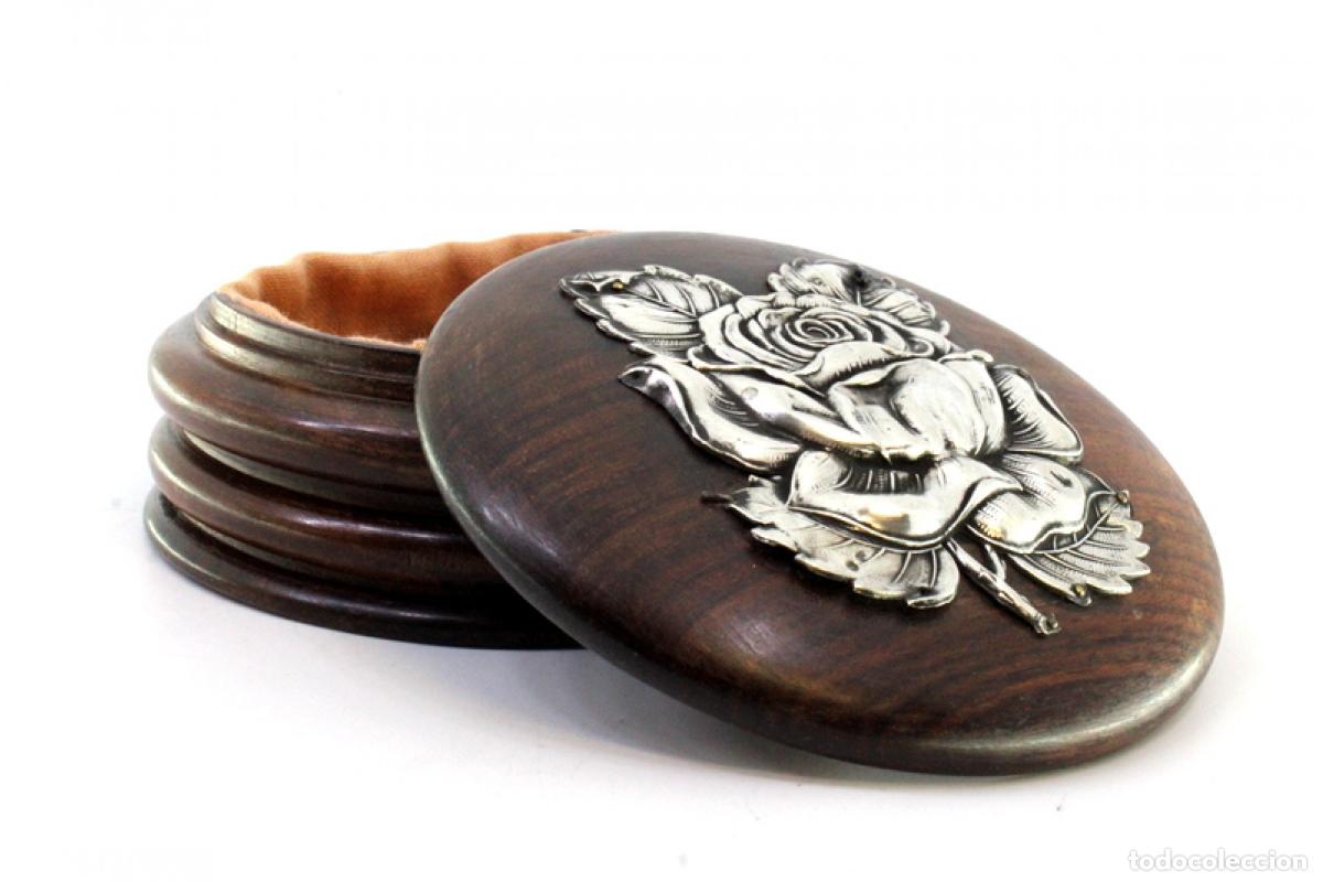 Antig&uuml;edades: Joyero, hecho de madera y plata. - Foto 4