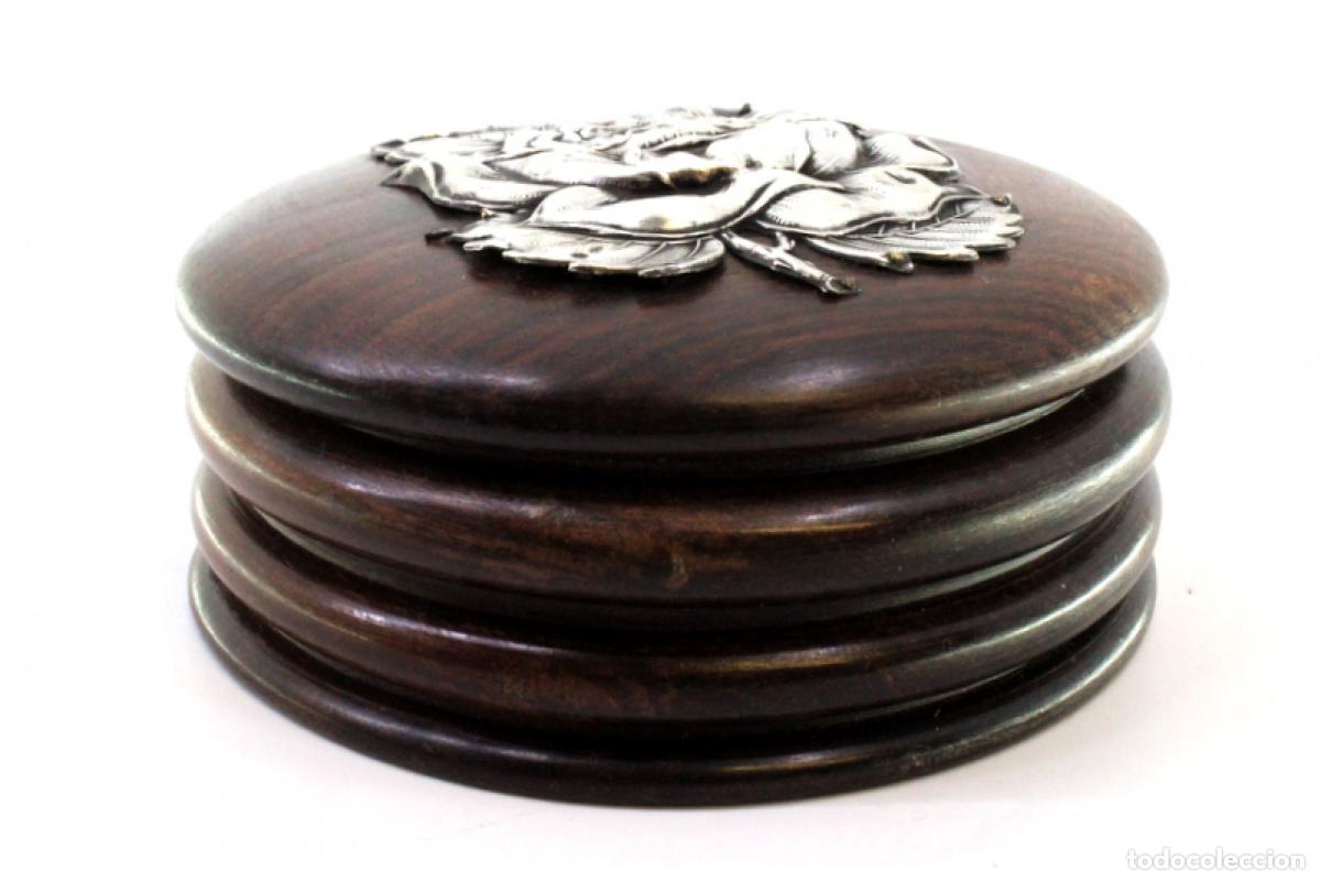 Antig&uuml;edades: Joyero, hecho de madera y plata. - Foto 5