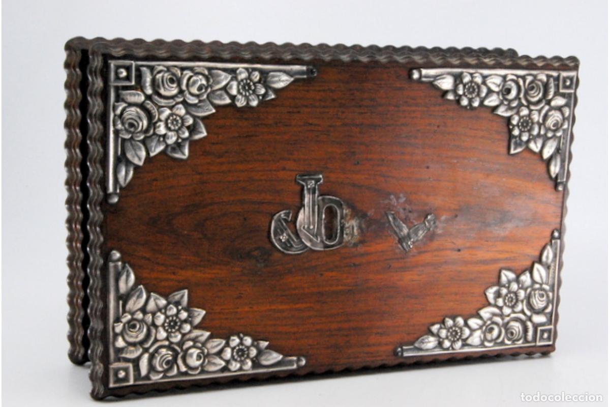 Antig&uuml;edades: Joyero, hecho de madera y plata. - Foto 7