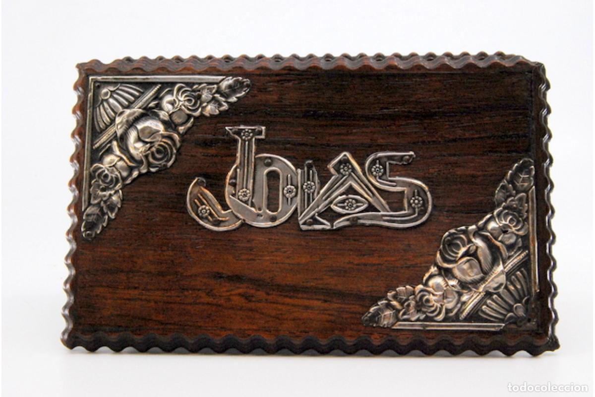 Antig&uuml;edades: Joyero, hecho de madera y plata. - Foto 2
