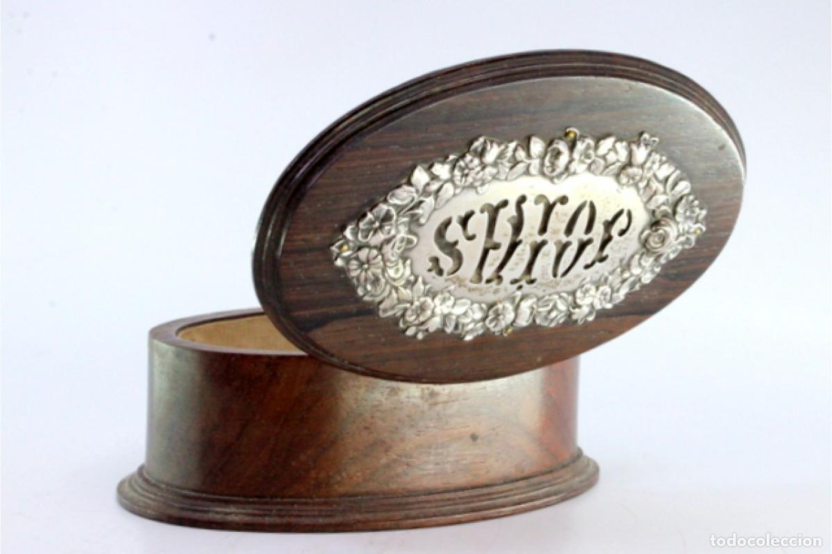 Antig&uuml;edades: Joyero, hecho de madera y plata. - Foto 3