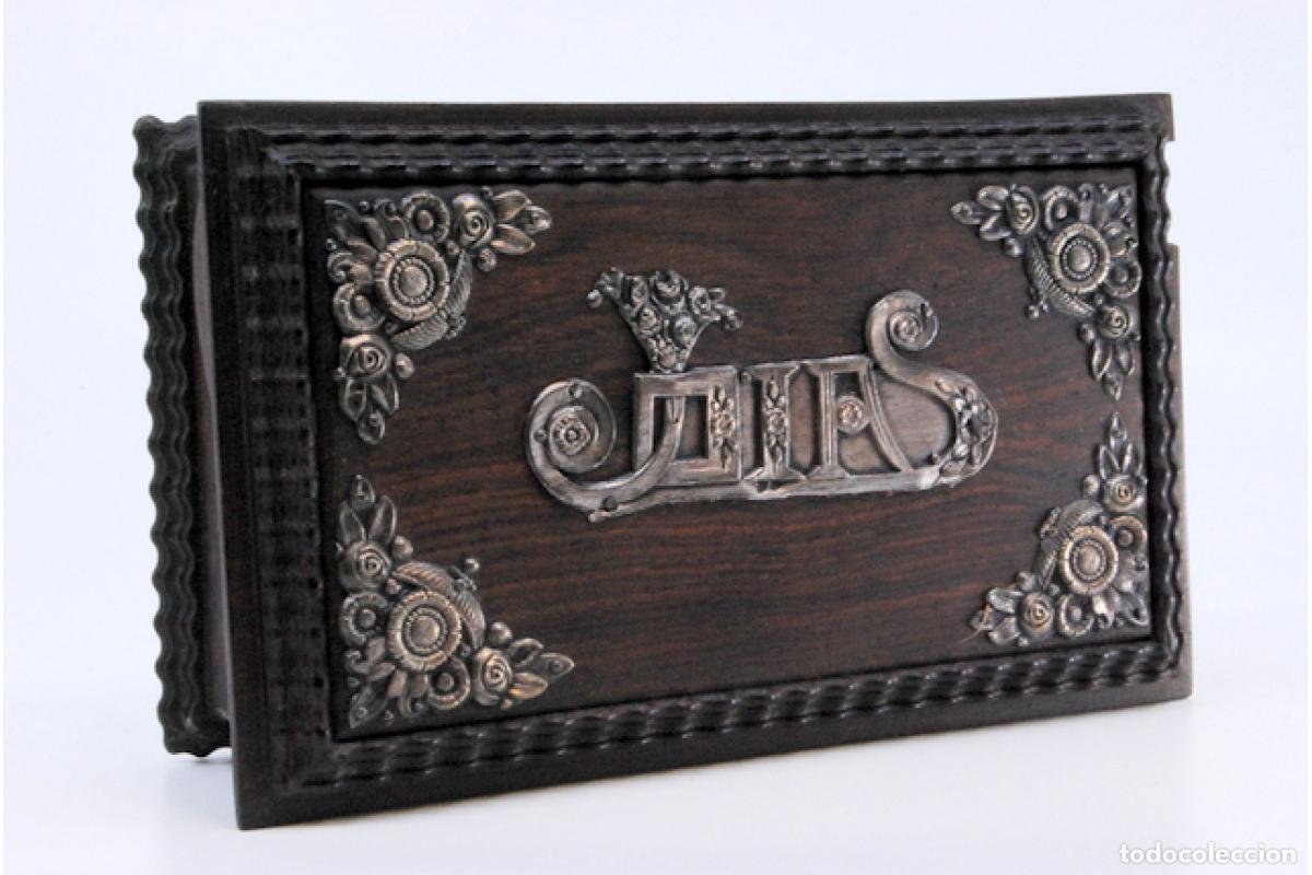 Antig&uuml;edades: Joyero, hecho de madera y plata. - Foto 4