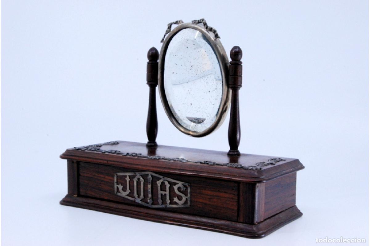 Antig&uuml;edades: Joyero, hecho de madera y plata. - Foto 2