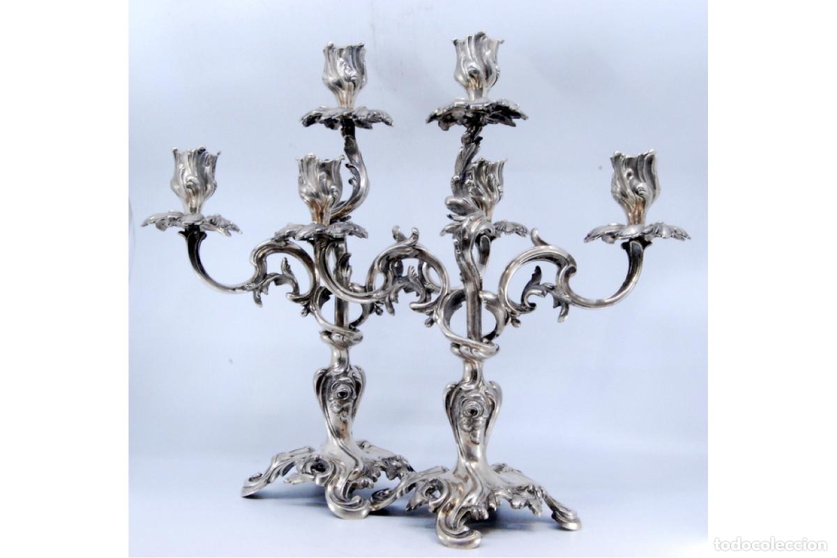 Antig&uuml;edades: Candelabros de plata - Foto 9