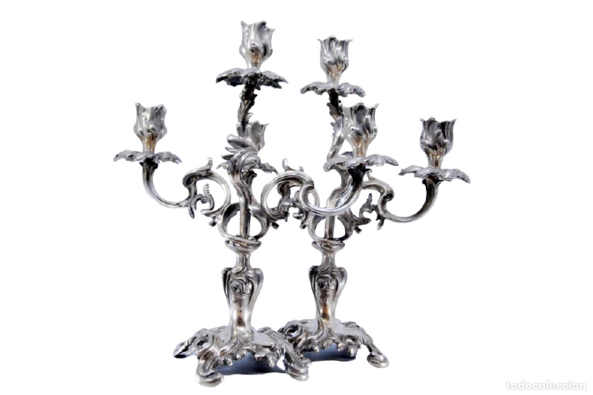 Antig&uuml;edades: Candelabros de plata - Foto 1