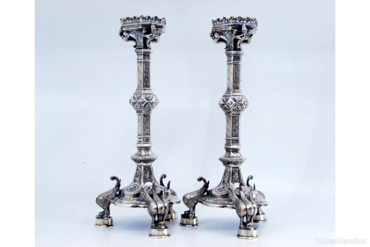 Antig&uuml;edades: candelabros de plata - Foto 7