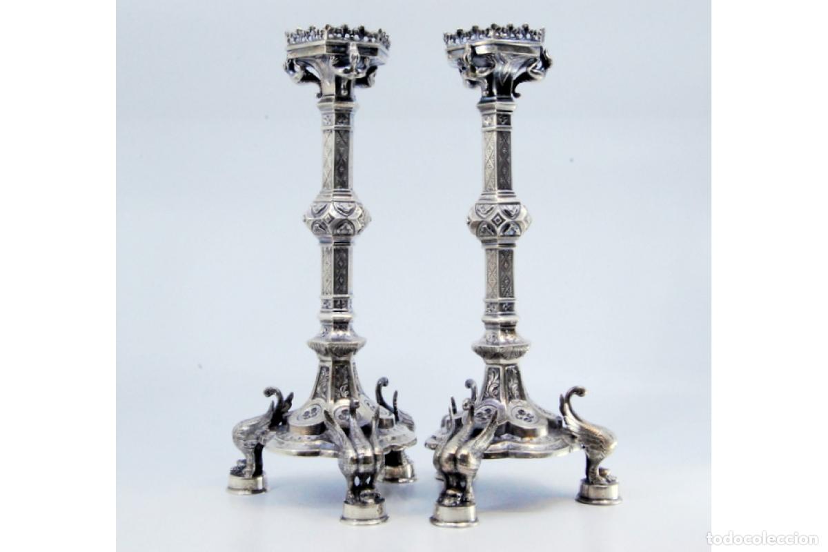 Antig&uuml;edades: candelabros de plata - Foto 8