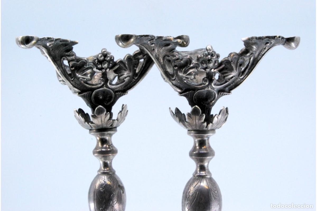 Antig&uuml;edades: candelabros de plata - Foto 2