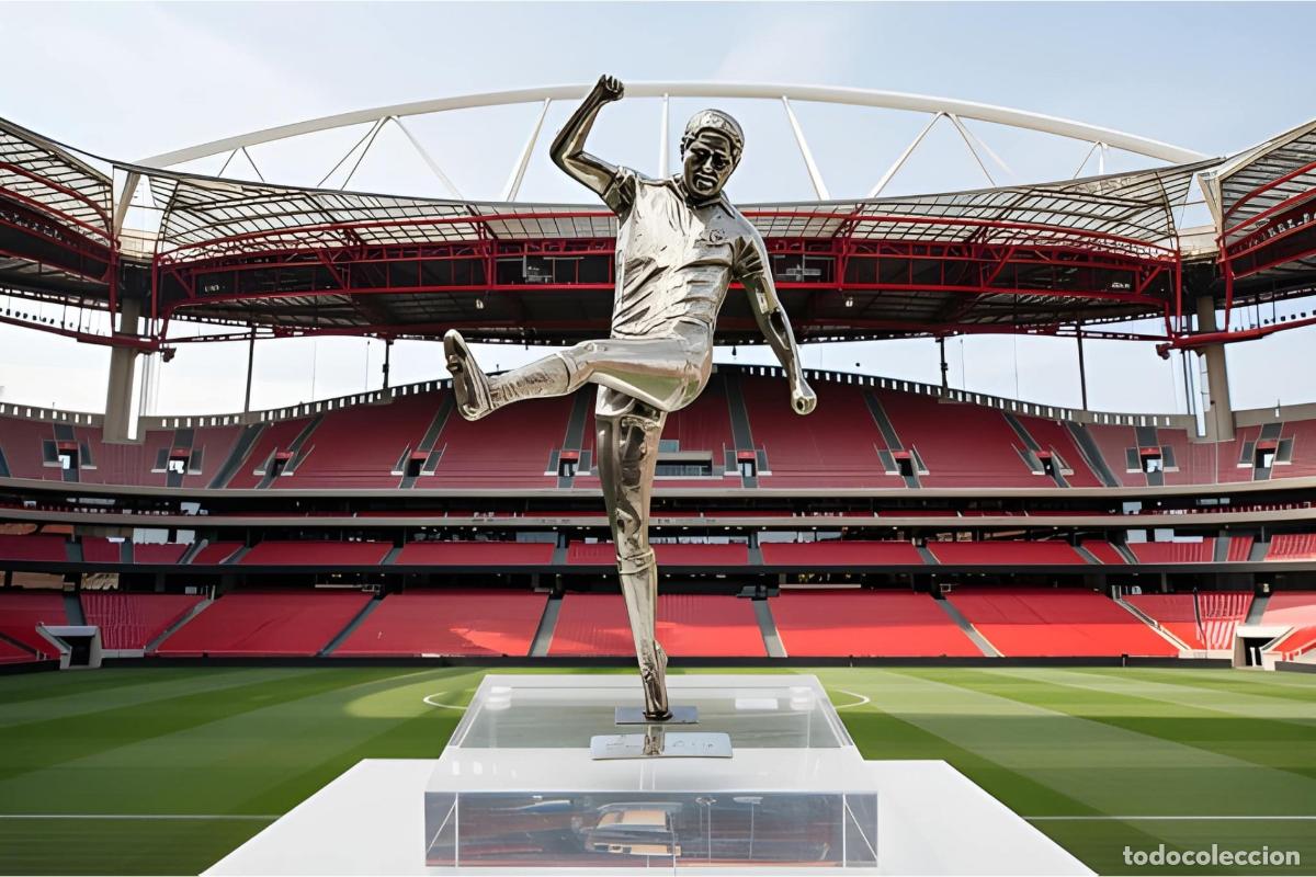 Antig&uuml;edades: Escultura de plata - Homenaje a Eusebio - Foto 1