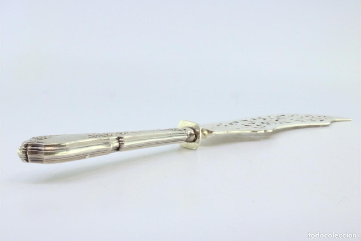 Antig&uuml;edades: Cuchillo de plata, para pescar - Foto 2