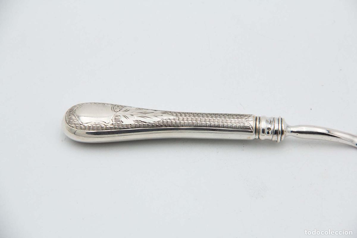 Antig&uuml;edades: Esp&aacute;tula de plata para servir postres. - Foto 2