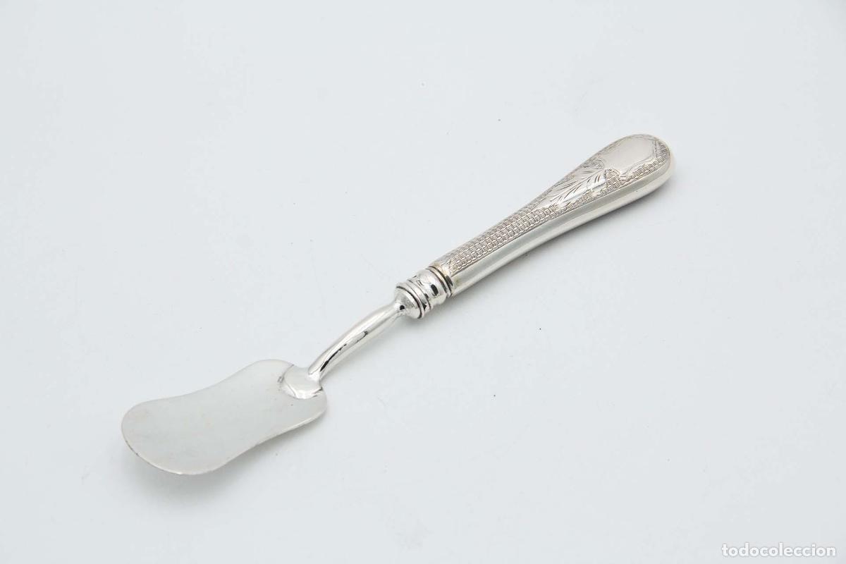 Antig&uuml;edades: Esp&aacute;tula de plata para servir postres. - Foto 3
