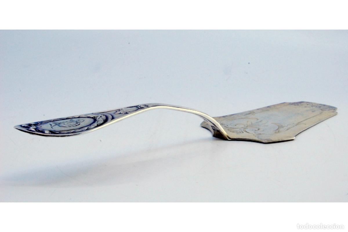 Antig&uuml;edades: Esp&aacute;tula de plata para servir el pastel - Foto 2