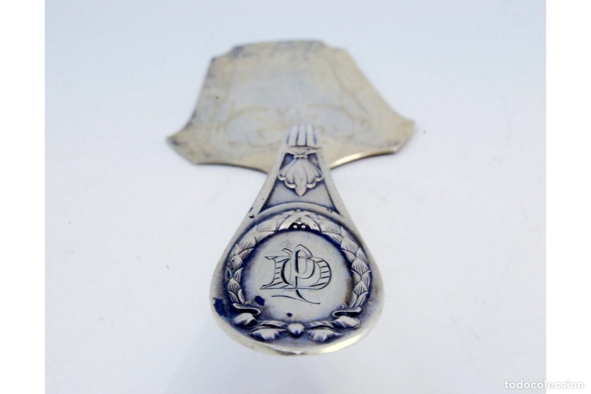 Antig&uuml;edades: Esp&aacute;tula de plata para servir el pastel - Foto 3