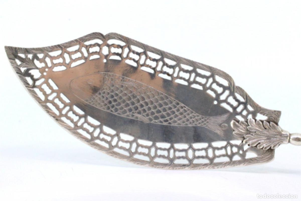 Antig&uuml;edades: Esp&aacute;tula de plata para servir pescado. - Foto 9