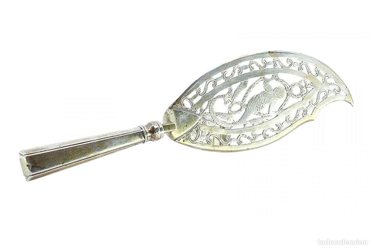 Antig&uuml;edades: Esp&aacute;tula de plata para servir pescado. - Foto 6