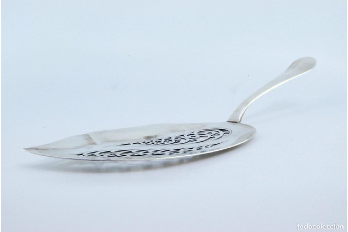 Antig&uuml;edades: Esp&aacute;tula de plata para servir pescado. - Foto 8