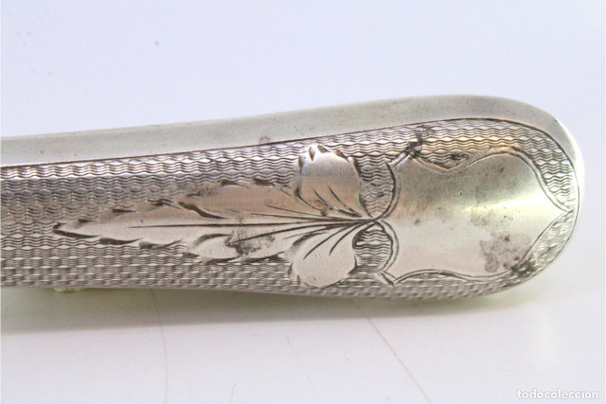 Antig&uuml;edades: Cuchillo de plata, para pescar - Foto 3