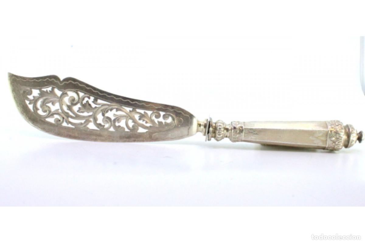 Antig&uuml;edades: Cuchillo de plata, para pescar - Foto 3