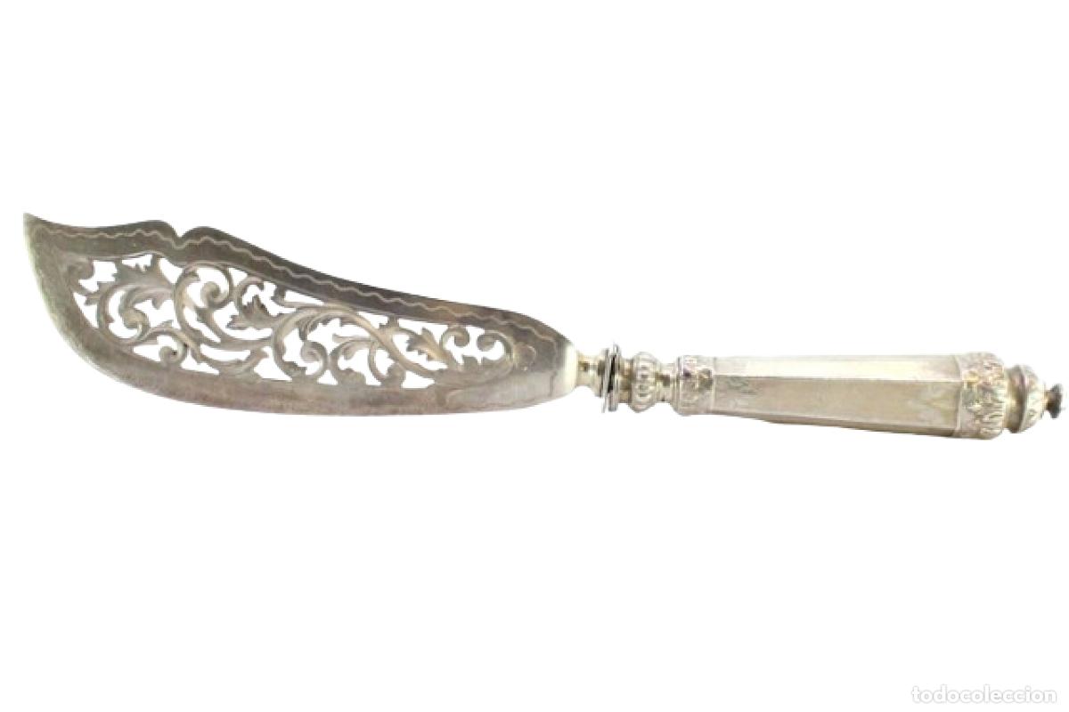 Antig&uuml;edades: Cuchillo de plata, para pescar - Foto 1