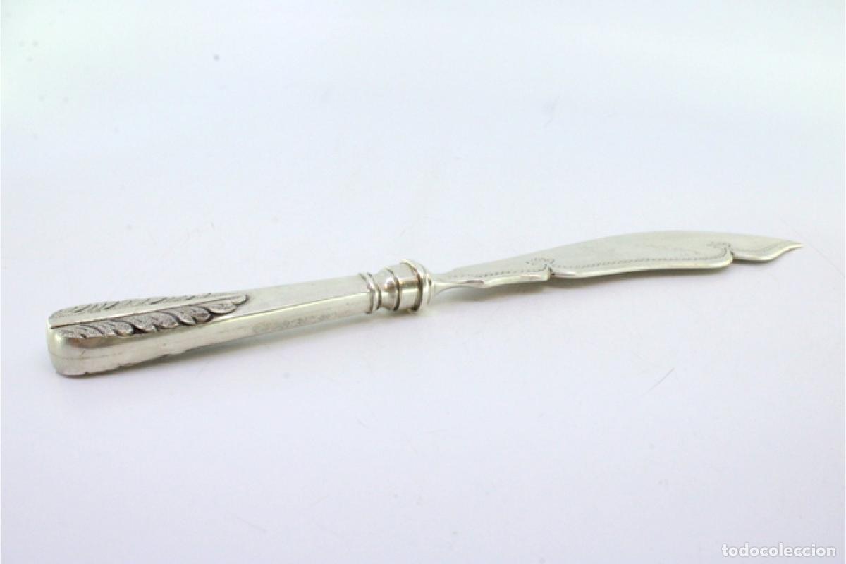 Antig&uuml;edades: Cuchillo de plata, para pescar - Foto 4