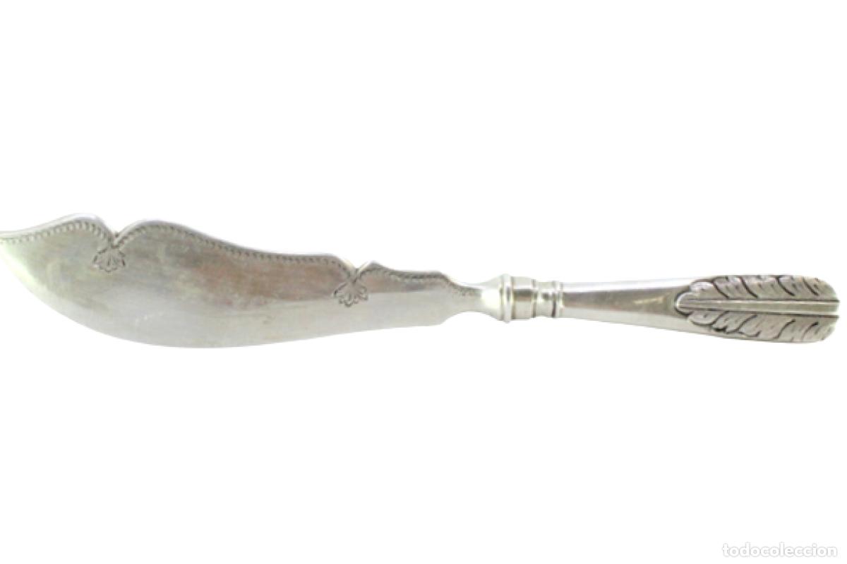 Antig&uuml;edades: Cuchillo de plata, para pescar - Foto 1