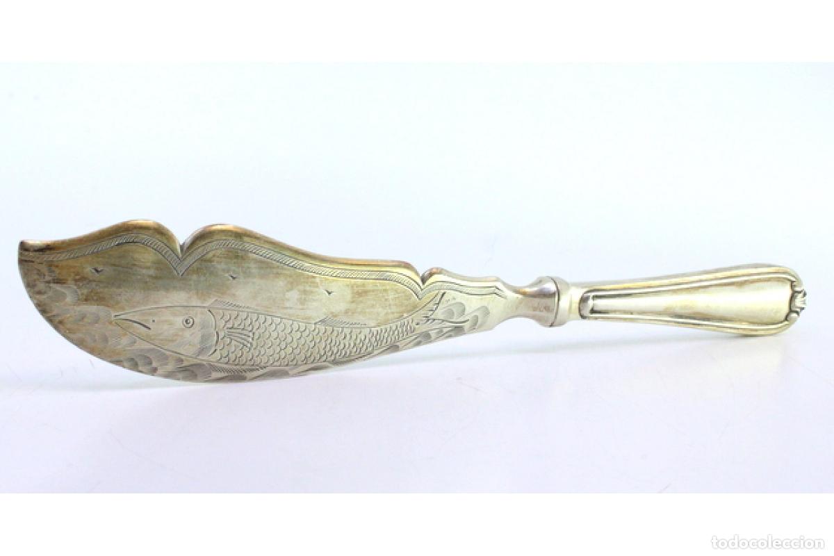 Antig&uuml;edades: Cuchillo de plata, para pescar - Foto 5