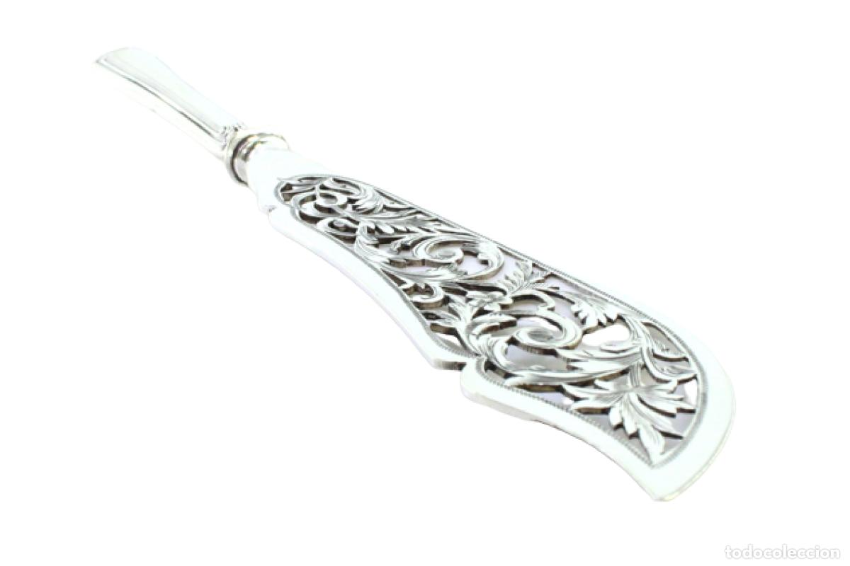 Antig&uuml;edades: Cuchillo de plata, para pescar - Foto 1