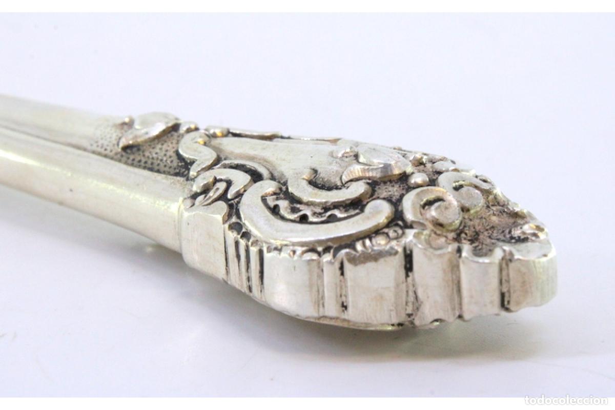 Antig&uuml;edades: Cuchillo de plata, para pescar - Foto 5