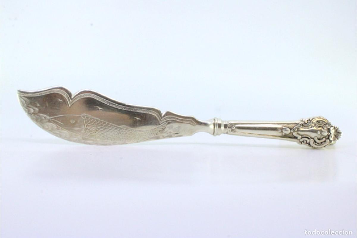 Antig&uuml;edades: Cuchillo de plata, para pescar - Foto 6