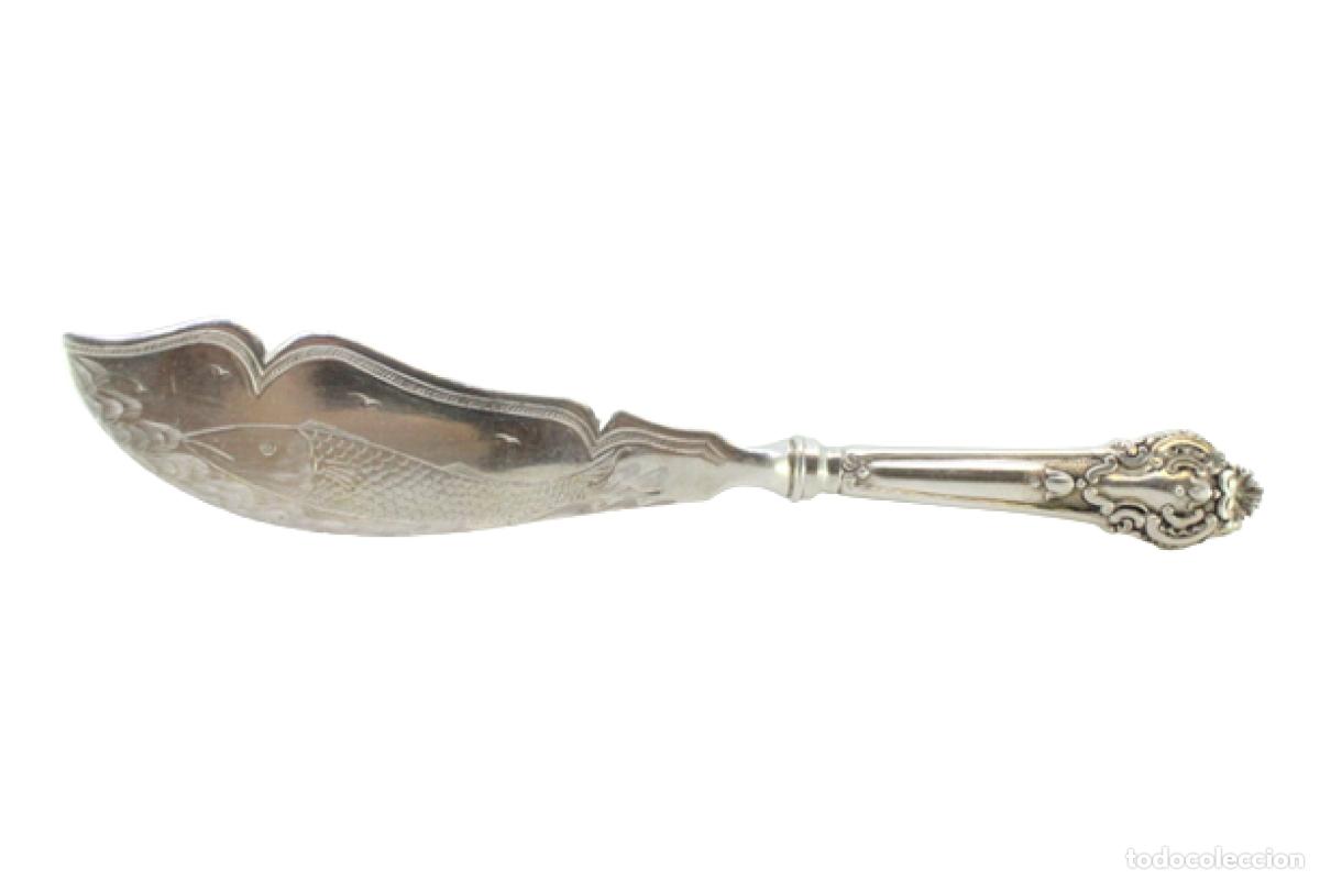 Antig&uuml;edades: Cuchillo de plata, para pescar - Foto 1