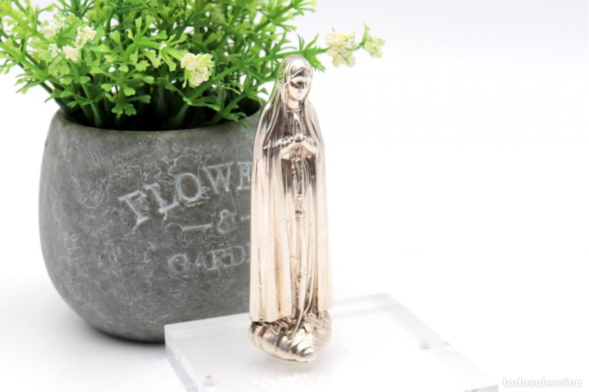 Antig&uuml;edades: Estatuilla de plata - Nuestra Se&ntilde;ora en las nubes - Foto 3